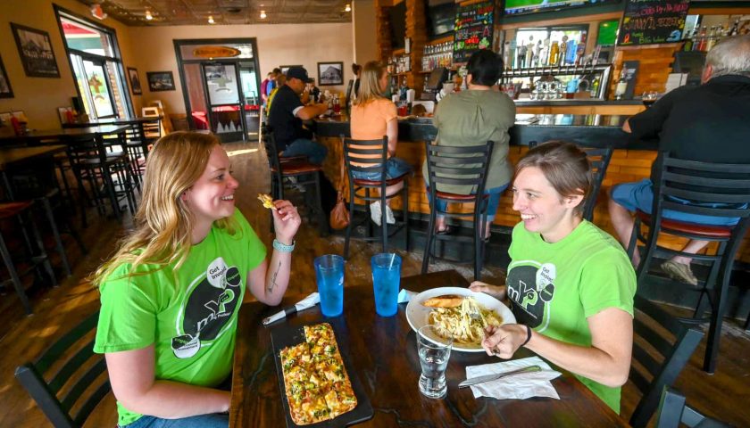 Women dining at Lumberyard Bar & Grill Marshfield WI