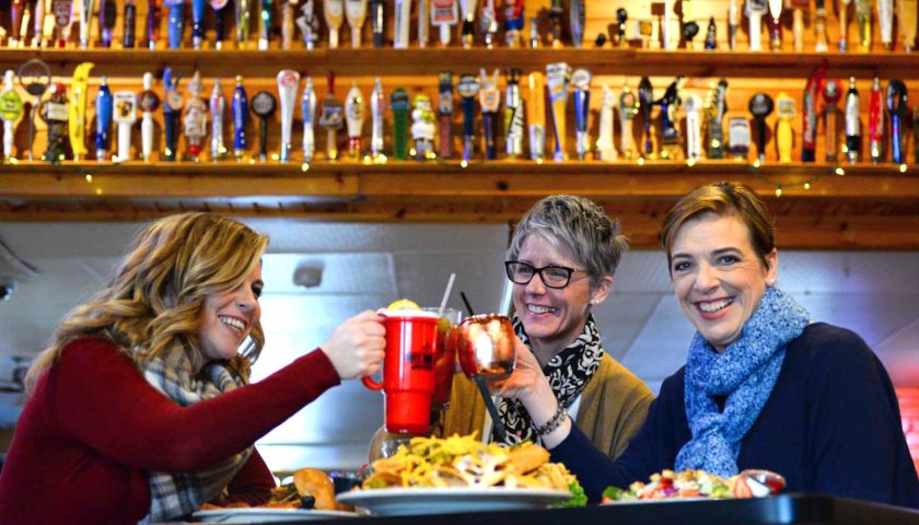 Women toasting at Nutz Deep II Marshfield WI